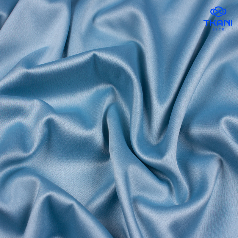 1773. Костюмно-плательный атлас. Аквамарин.