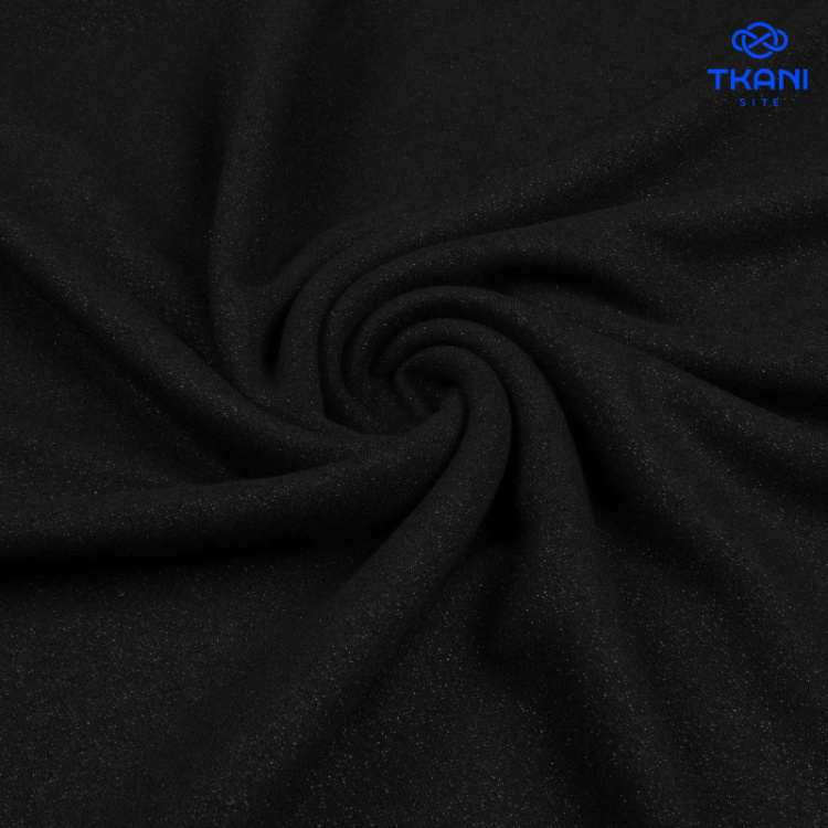 1781. Трикотажное полотно с люрексом. Зима. Черный.