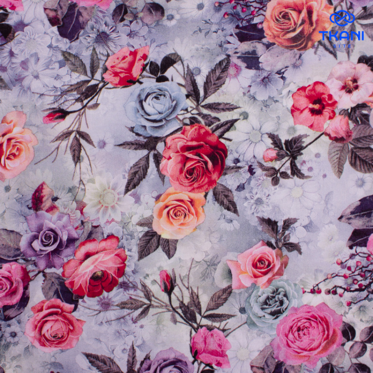 2545. Плательная. Вискоза. Штапель. Принт