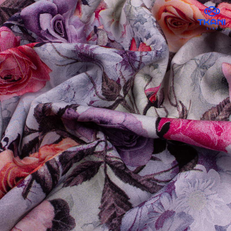 2545. Плательная. Вискоза. Штапель. Принт