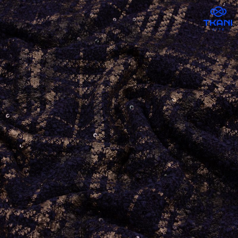 2553. Трикотажное полотно. Букле с пайетками. Ламинат. Уценка!!!