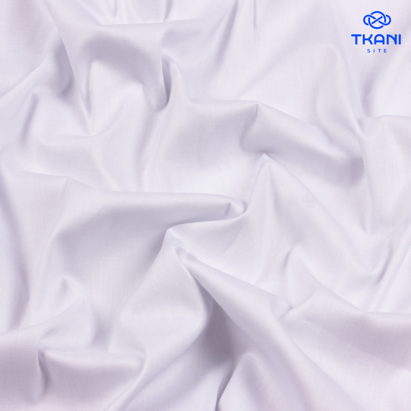 2554. Поплин. Хлопок. Белый