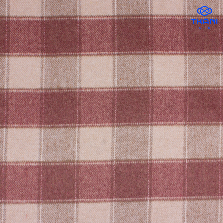 1789. Костюмная. Фланель. В клетку. - фото 1