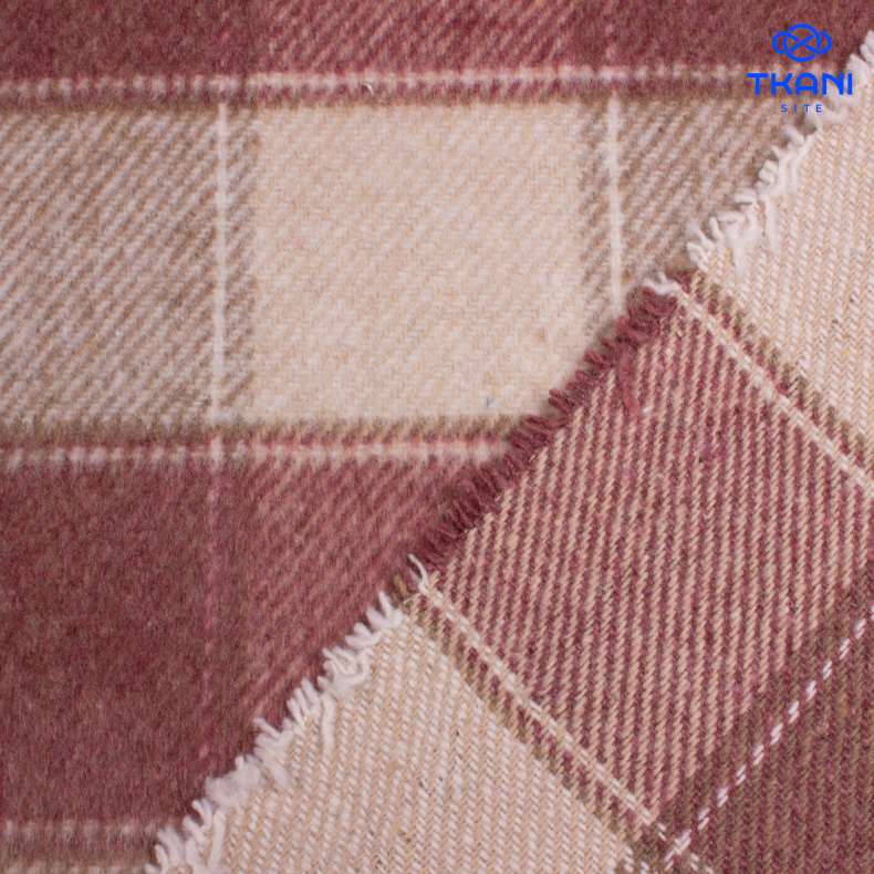 1789. Костюмная. Фланель. В клетку. от Tkani.site