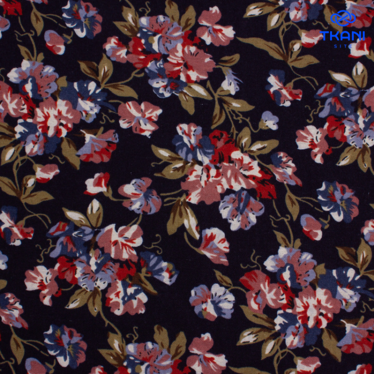 1801. Лен с вискозой. Принт.