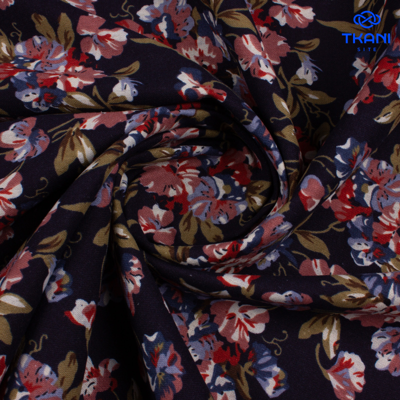 1801. Лен с вискозой. Принт.