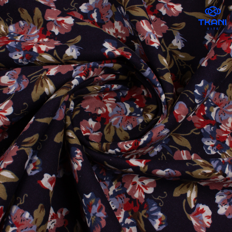 1801. Лен с вискозой. Принт. - фото 1