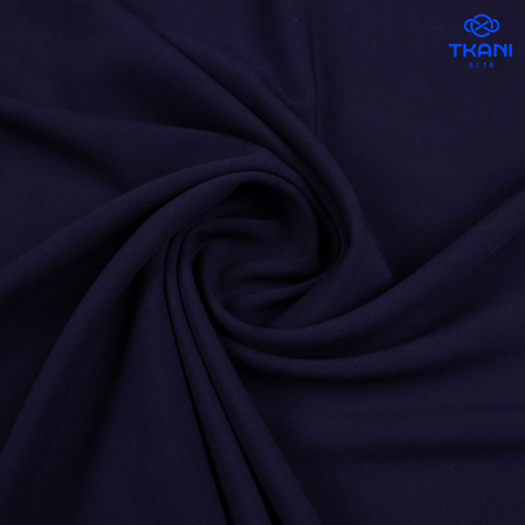 1803. Костюмная поливискоза. Диагональ. Темно-синий.