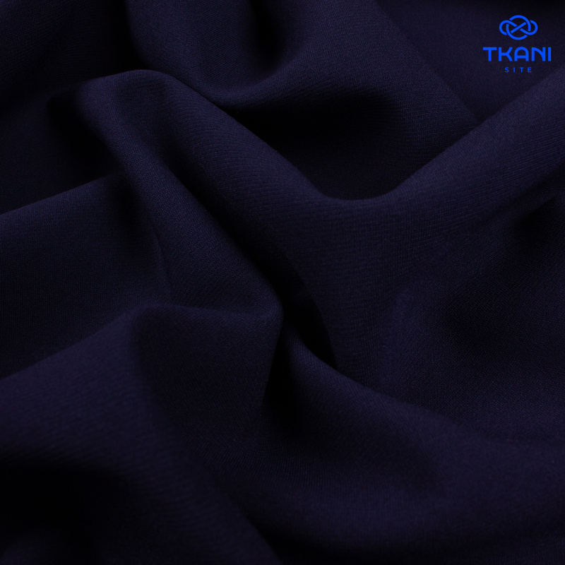 1803. Костюмная поливискоза. Диагональ. Темно-синий.