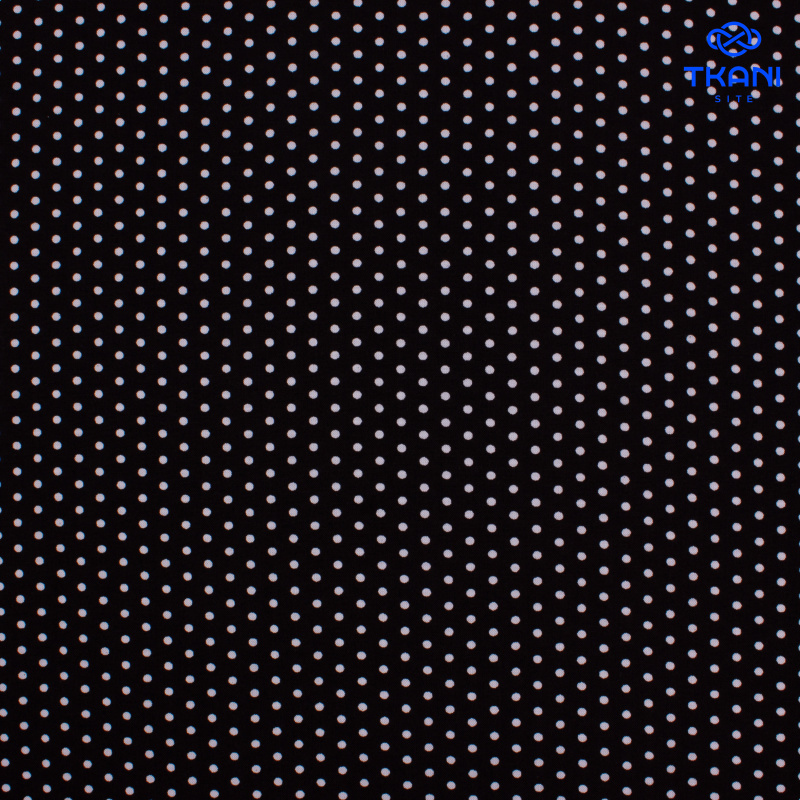 1809. Плательная вискоза. Штапель. В горошек.