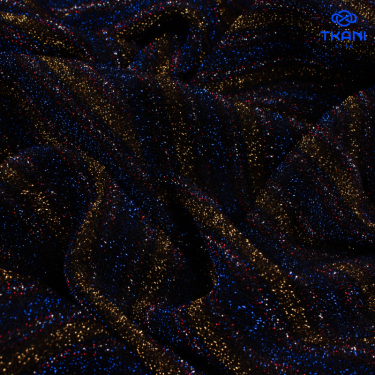 1811. Трикотажное полотно с люрексом. Полоски.