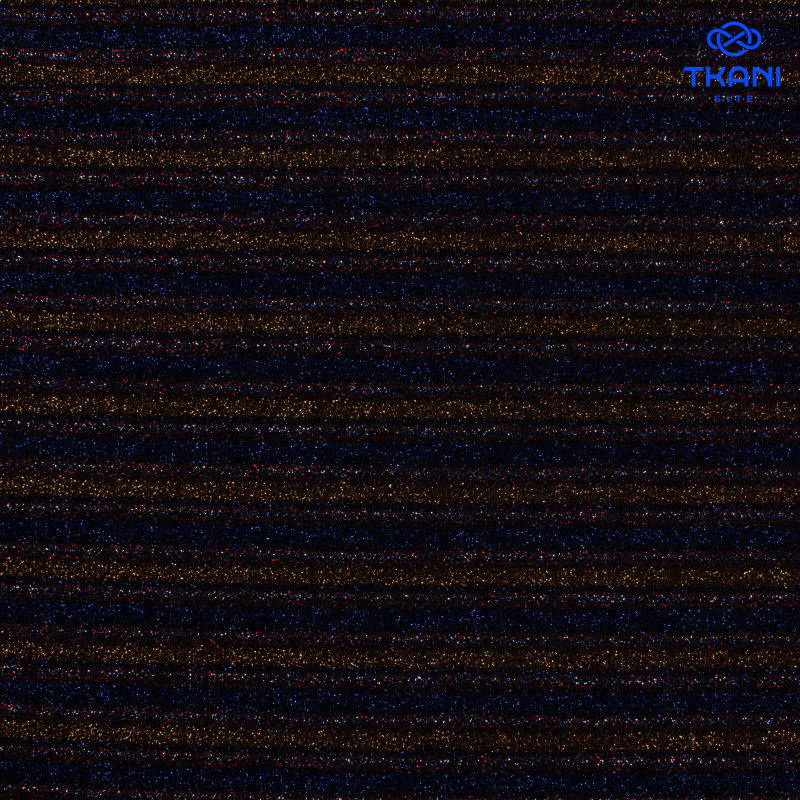 1811. Трикотажное полотно с люрексом. Полоски.