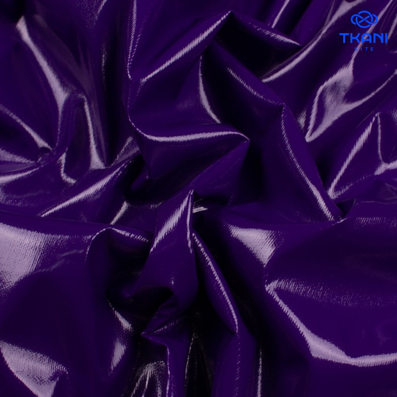 1812. Экокожа. Лаке. Фиолетовый. от Tkani.site