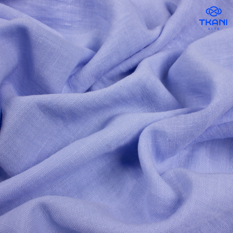 1814. Искусственный лен. Манго. Нежно-голубой. - фото 1