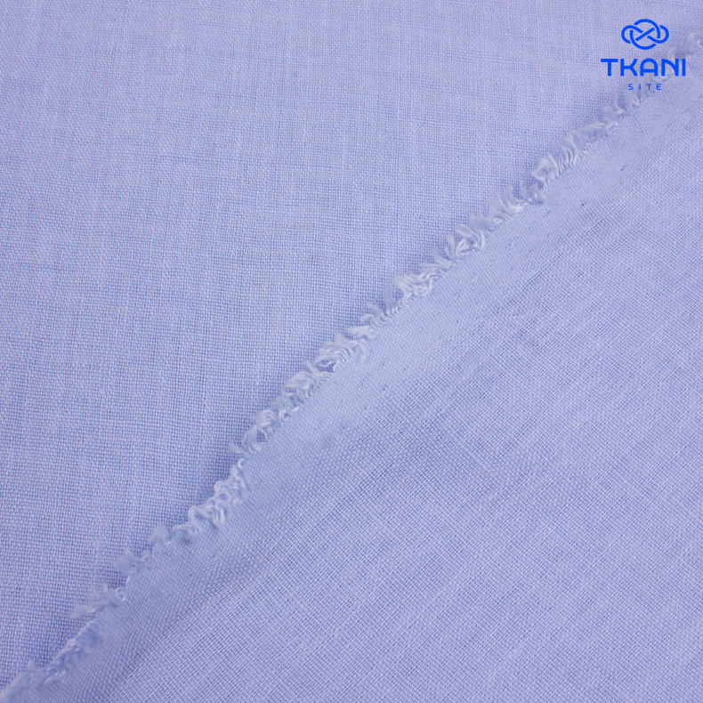 1814. Искусственный лен. Манго. Нежно-голубой. от Tkani.site