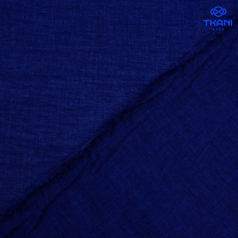 2593-1. Искусственный лен. Манго. Синий