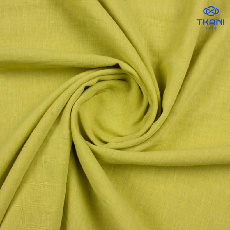 1817. Искусственный лен. Солнечный лайм. от Tkani.site