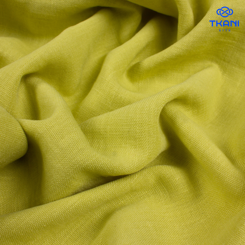 1817. Искусственный лен. Солнечный лайм. от Tkani.site