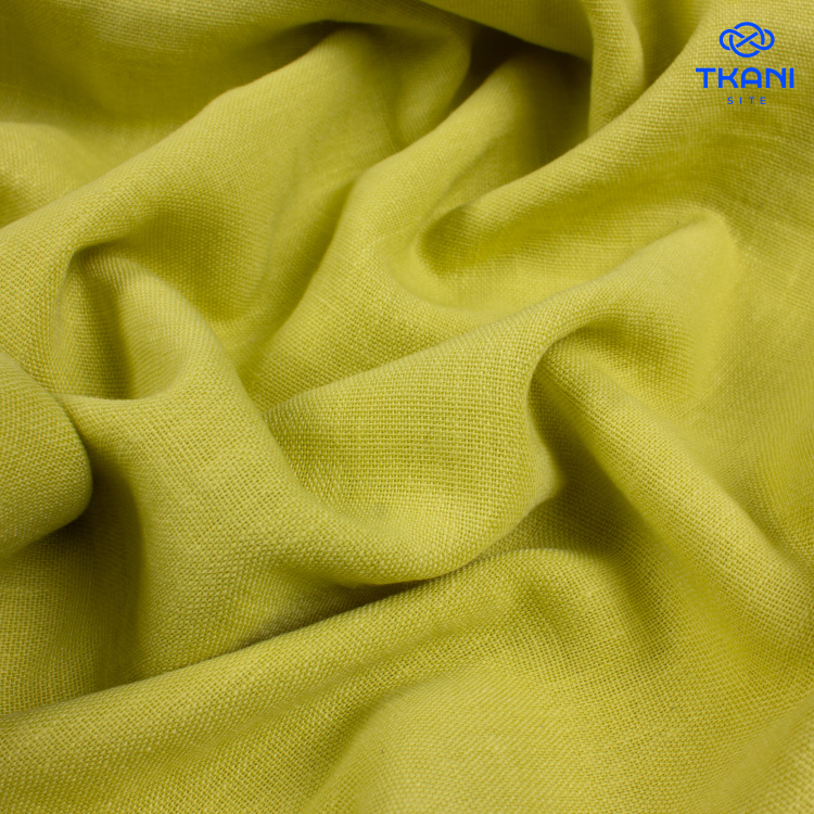 1817. Искусственный лен. Солнечный лайм. - фото 1