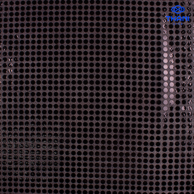 2598.Пайетки на сетке. Черный. Уценка!!! от Tkani.site