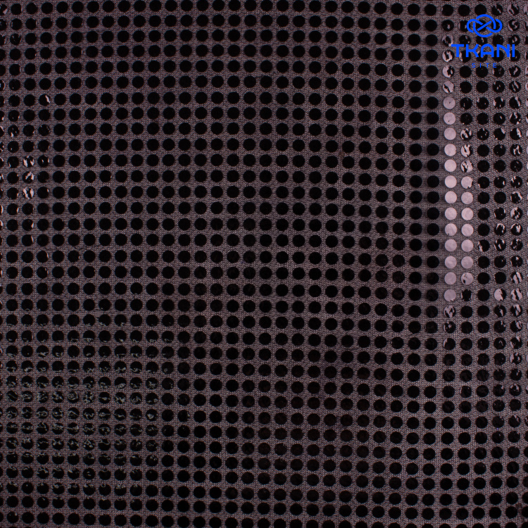 2598.Пайетки на сетке. Черный. Уценка!!! - фото 1