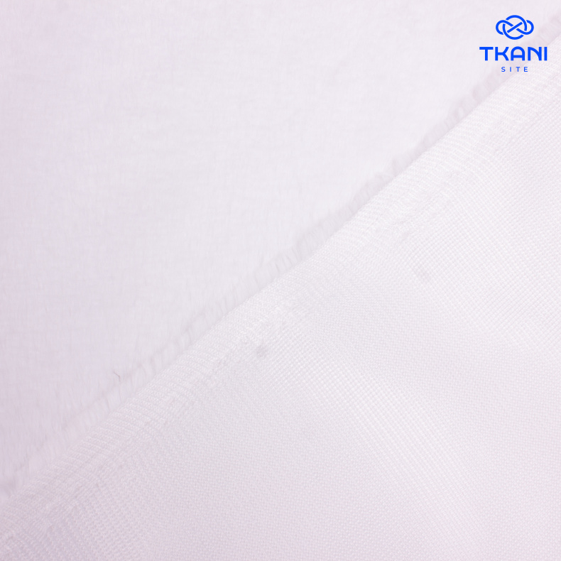 2603. Искусственный мех. Вельбоа. Белый от Tkani.site