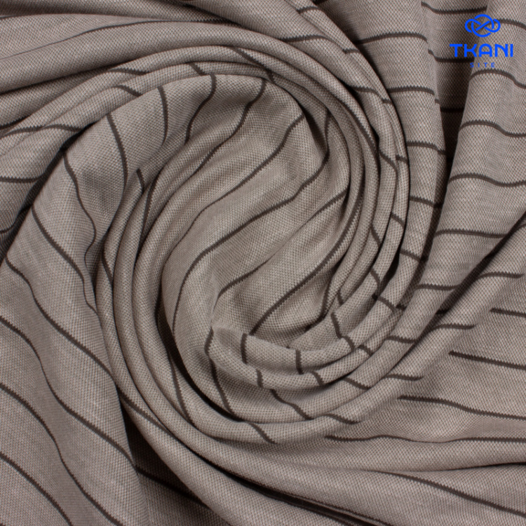 2632. Трикотажное полотно. Лакоста. В полоску.