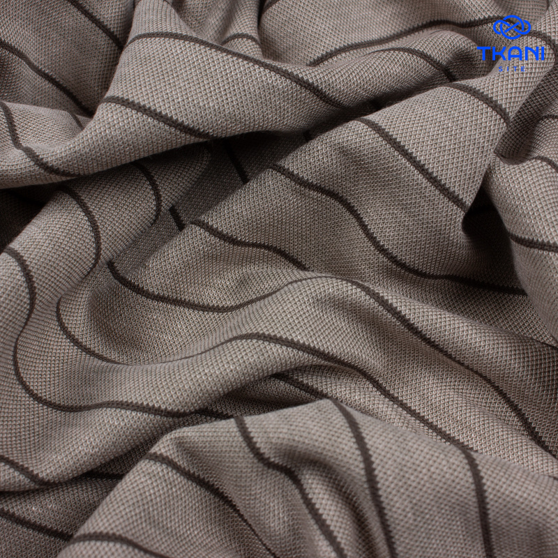 2632. Трикотажное полотно. Лакоста. В полоску.