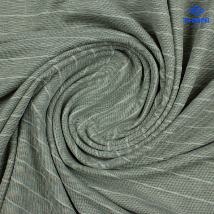 2633. Трикотажное полотно. Лакоста. В полоску.