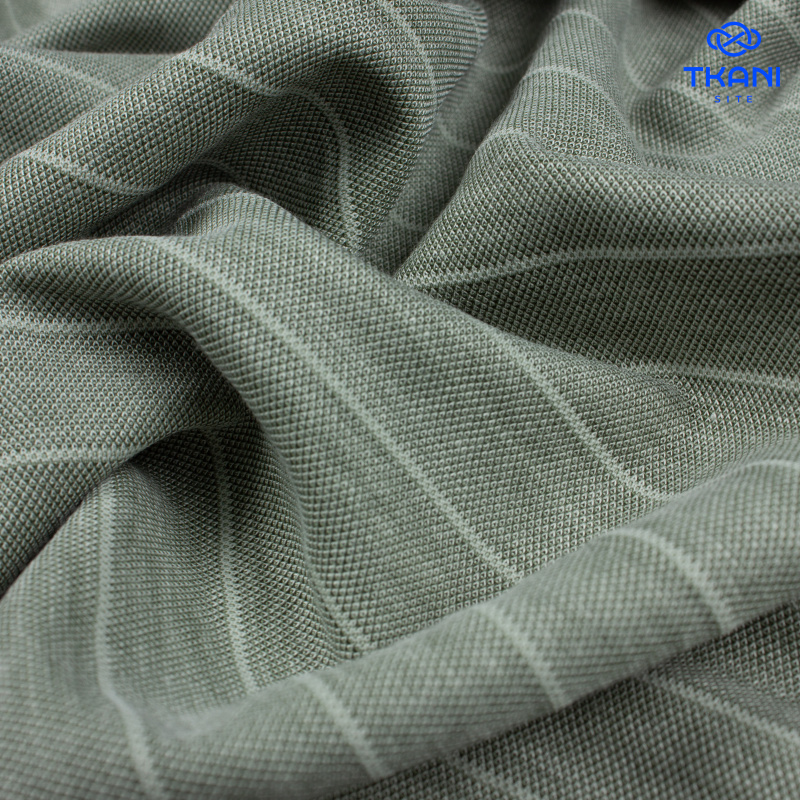 2633. Трикотажное полотно. Лакоста. В полоску.