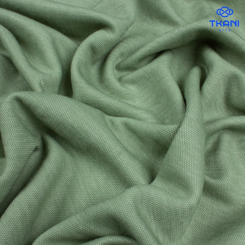 2642. Трикотажное полотно. Лакоста. Морская пена зеленая