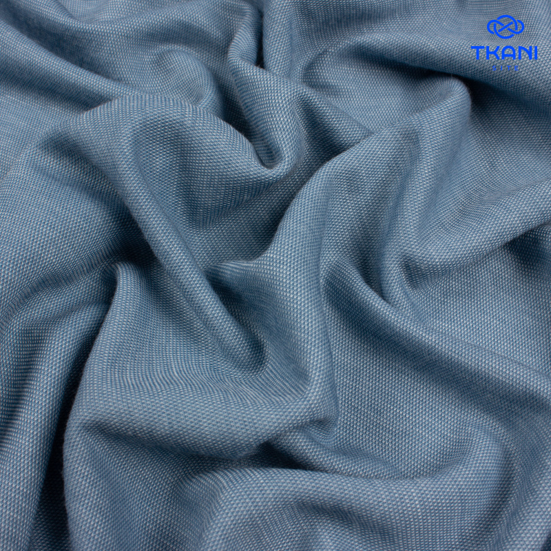 2643. Трикотажное полотно. Лакоста. Milky blue