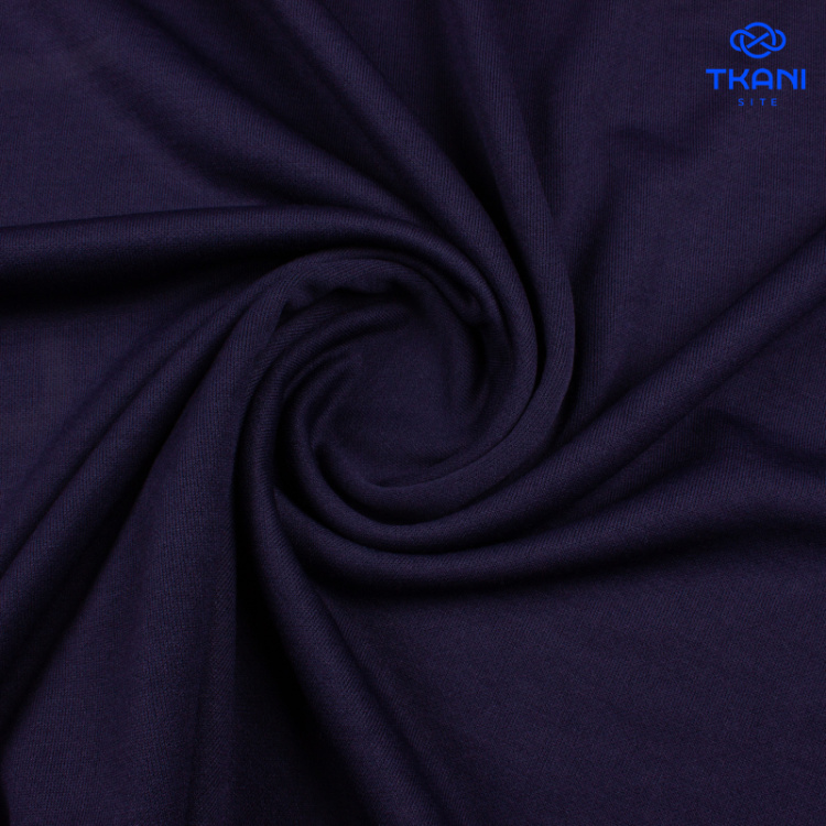 2656. Трикотажное полотно. Имитация ручной вязки. Темно-синий