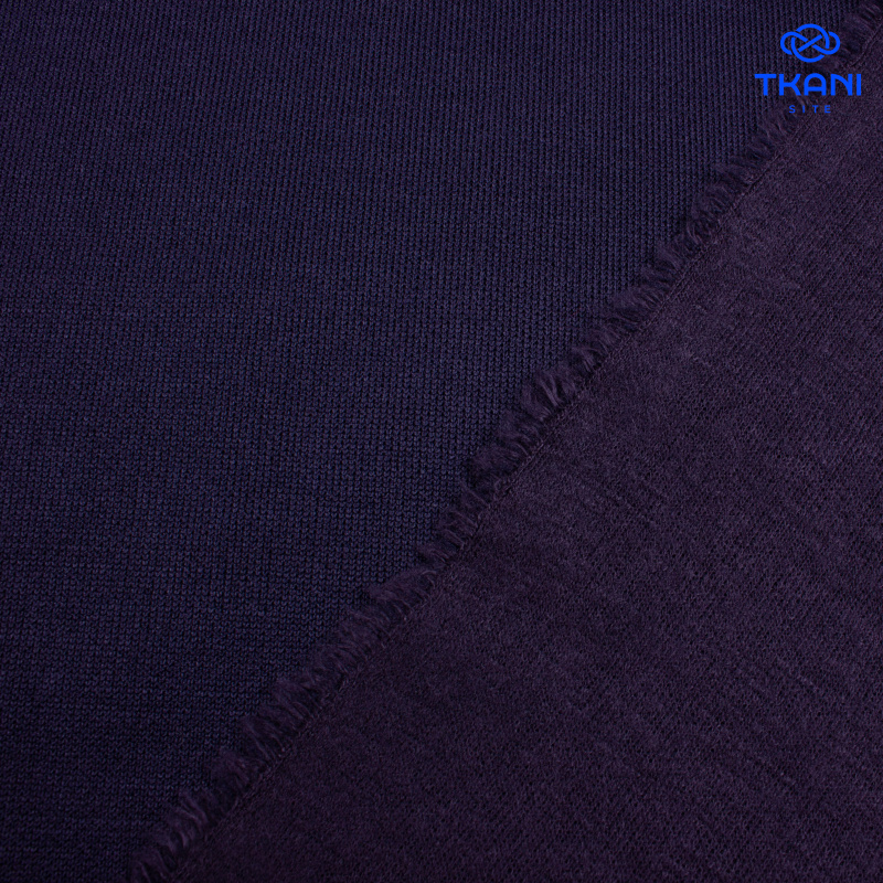 2656. Трикотажное полотно. Имитация ручной вязки. Темно-синий