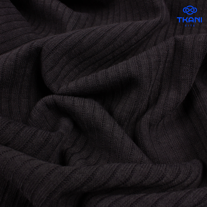 2658. Трикотажное полотно. Лапша. Шоколад от Tkani.site