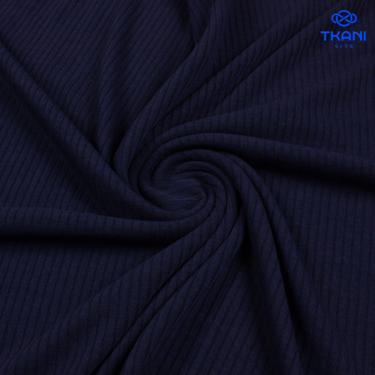 2670. Трикотажное полотно. Лапша. Темно-синий