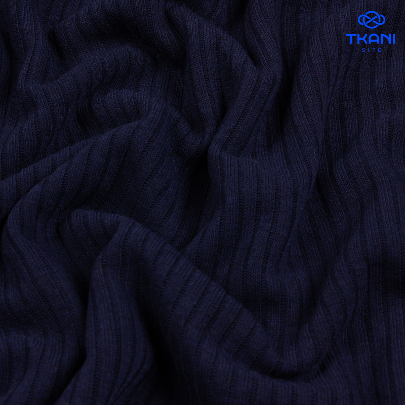 2670. Трикотажное полотно. Лапша. Темно-синий