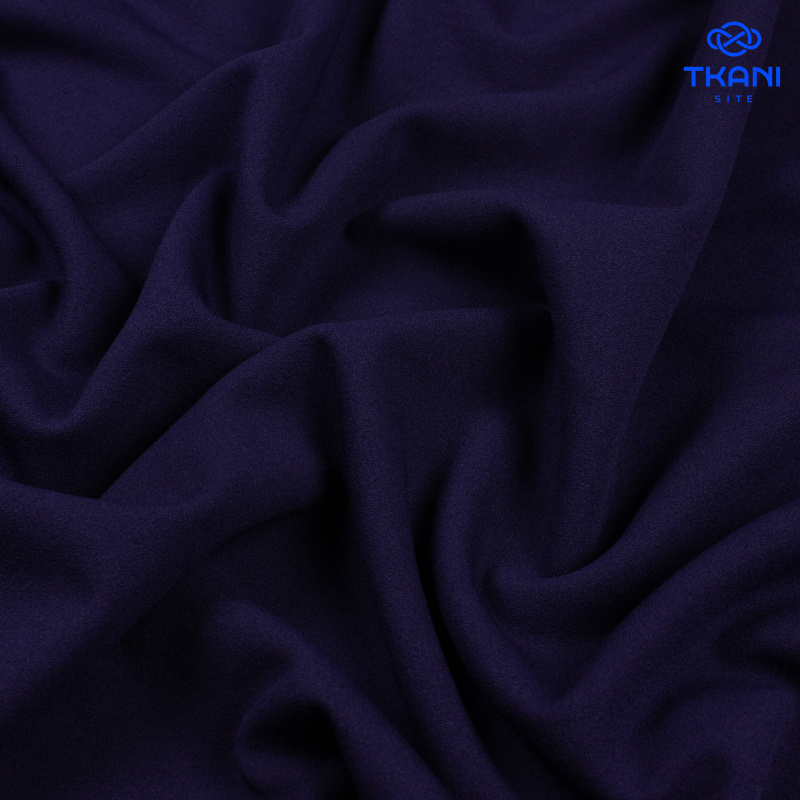 2674. Трикотажное полотно. Скуба. Темно-синий