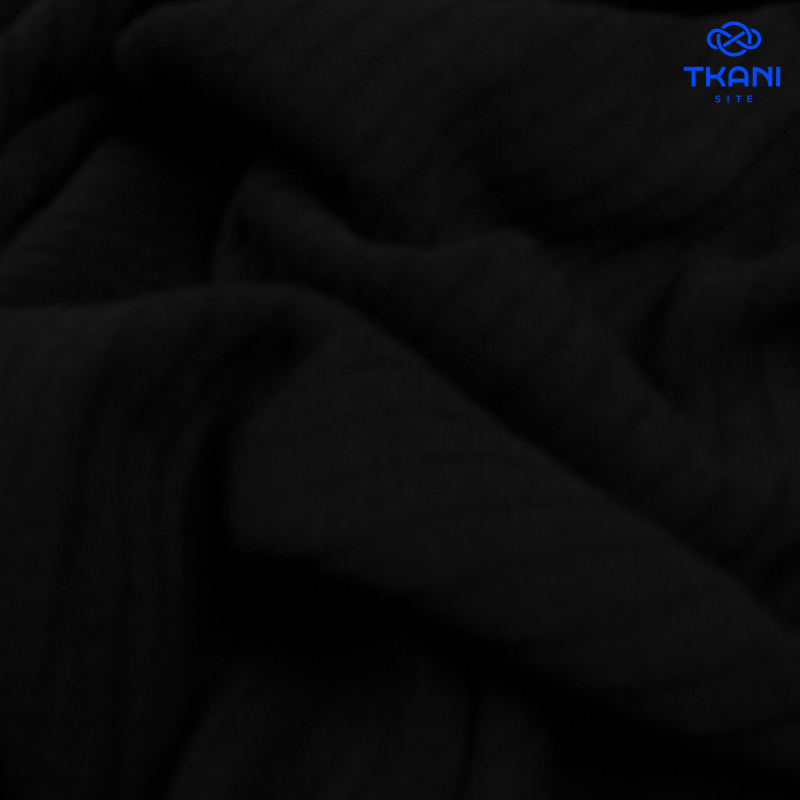 1831. Трикотажное полотно. Лапша. Черный.