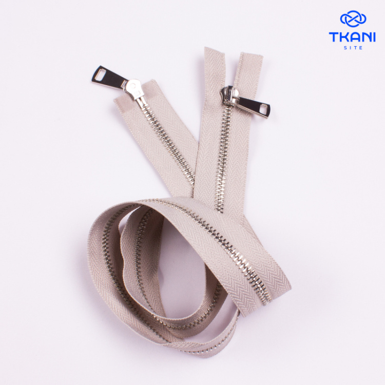 2710. Молния двухзамковая разъемная. Металлическая. 80см. Цена за 1шт