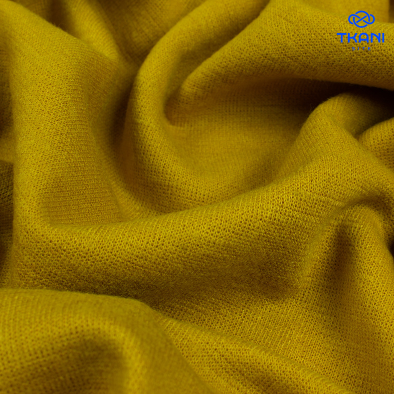 2718. Трикотажное полотно. Охра от Tkani.site