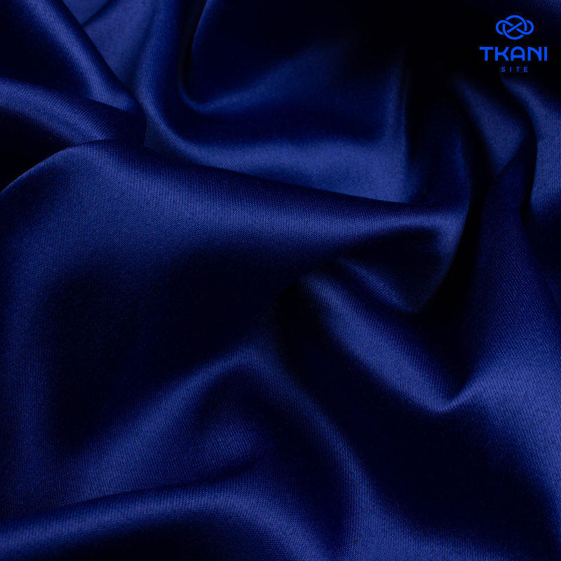 2862. Плательный атлас. Синий