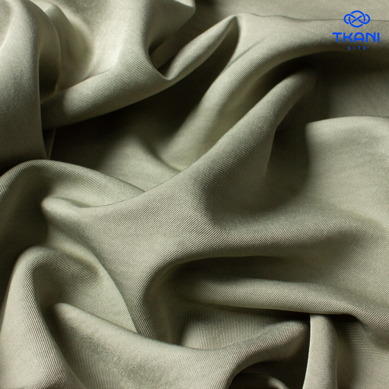 2874. Костюмно-плательная. Купра. Оливка