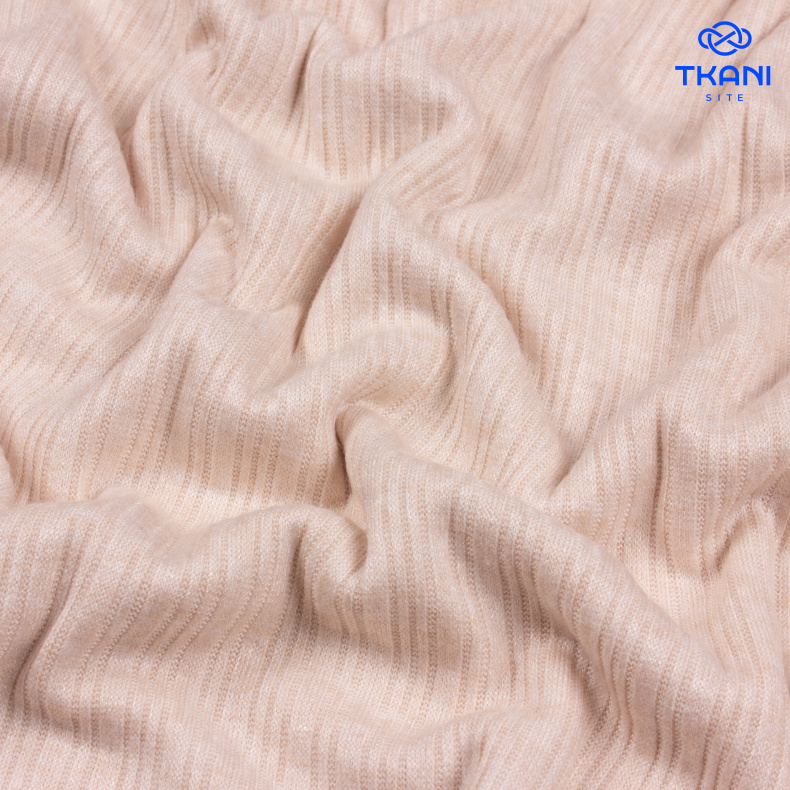 3093. Трикотажное полотно. Лапша. Вискоза. Экрю от Tkani.site