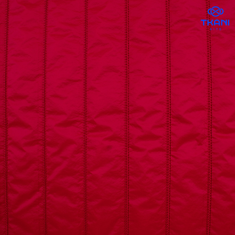 1974. Курточная стежка на синтепоне. Красный. - фото 1