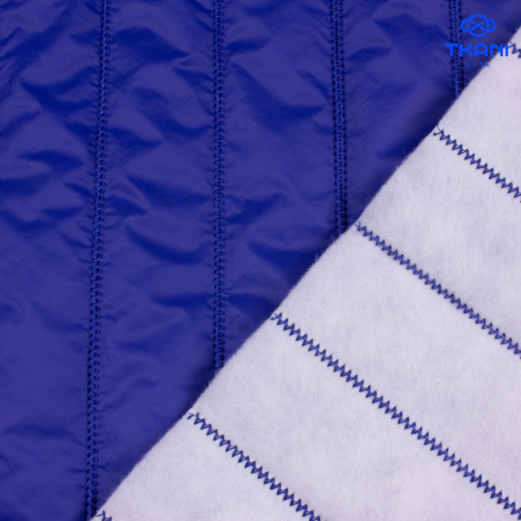 1975. Курточная стежка на синтепоне. Синий. - фото 2