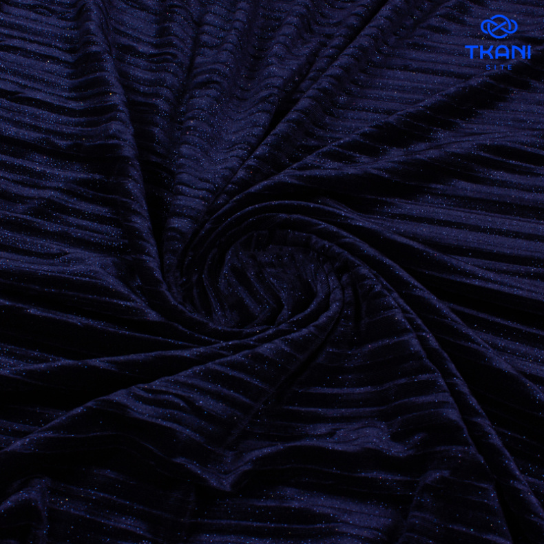 3149. Тикотажное полотно. Бархат с глиттером. Гофре от Tkani.site