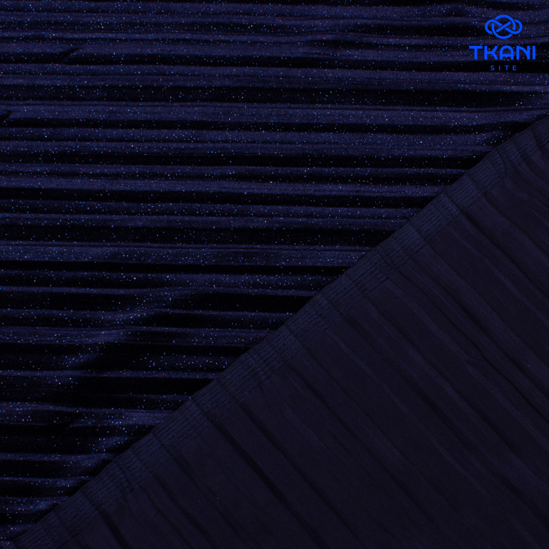 3149. Тикотажное полотно. Бархат с глиттером. Гофре от Tkani.site