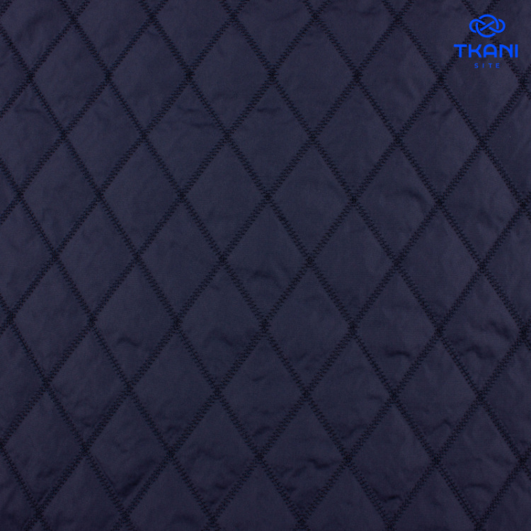 5032. Курточная стежка на синтепоне. Темно-синий.