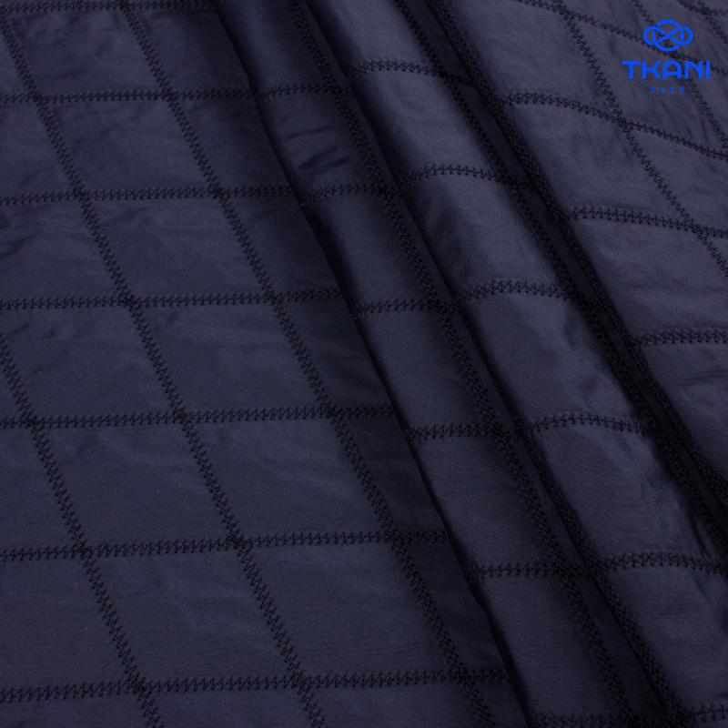 5032. Курточная стежка на синтепоне. Темно-синий.